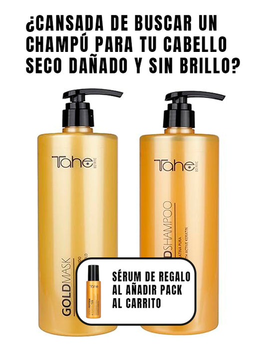 Pack Gold Keratin Tahe 1L Champú y 1L Mascarilla
