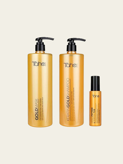 Pack Gold Keratin Tahe 1L Champú y 1L Mascarilla